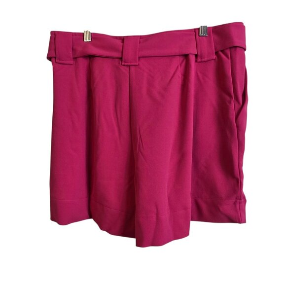 Curations Shorts Womens Large Pink Paperbag Waist Belted Pleated Pockets New - Picture 4 of 16